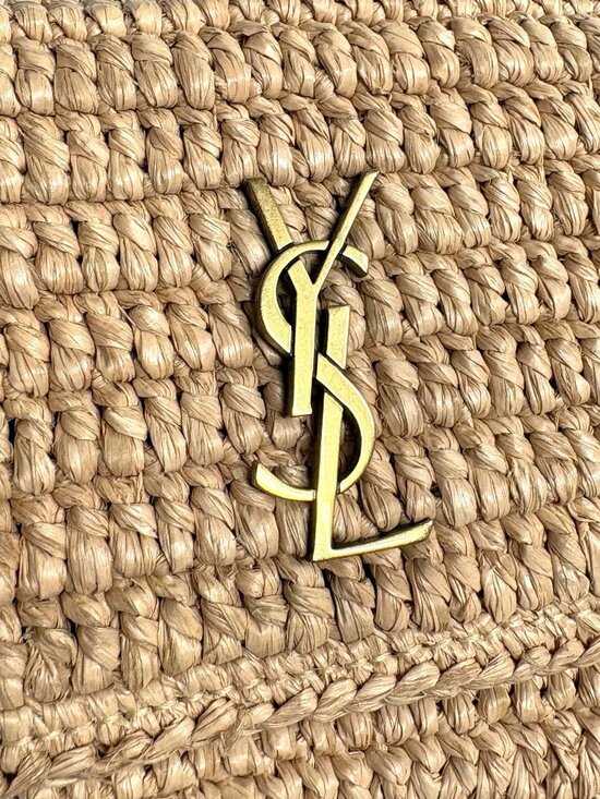 Yves Saint Laurent Icare Sunglasses Case in Raffia